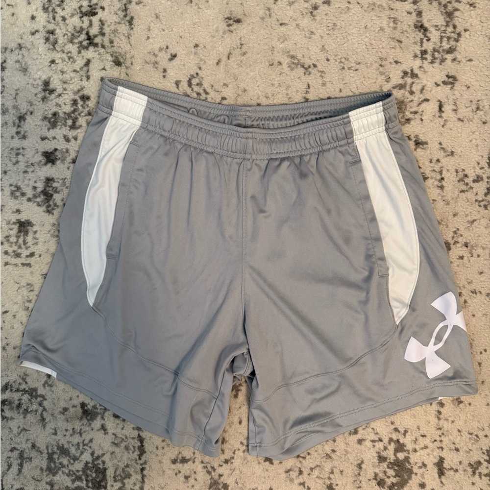 Under Armour Women's Athletic Shorts in Gray and White